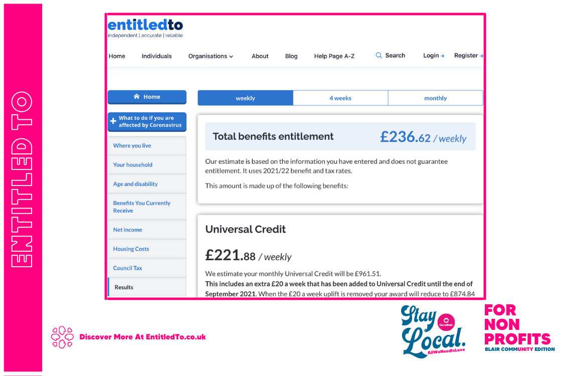 How To Use Benefits Calculator To Check Universal Credit Entitlements EP02 CareBlair